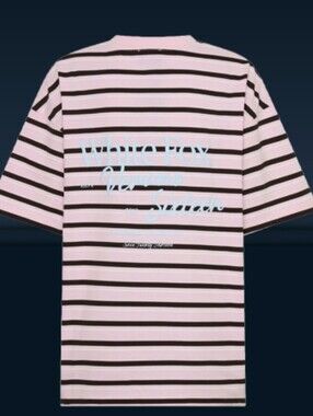 Verano Sixteen Viola Oversized Tee Pink Stripe XS/S